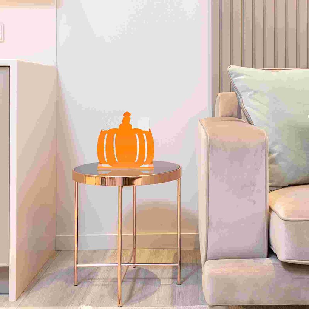 Pumpkin Napkin Holder Table Top Decor Restaurant Storage Rack Paper Stand Organizer Metal Towel Tabletop Dispenser Decorate