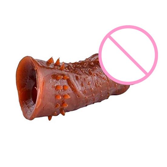 Manchon d'extension de pénis de préservatif de pointe de retard d'agrandisseur masculin réutilisable de Silicone