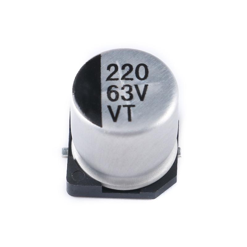 63V 220µF SMD Aluminum Electrolytic Capacitor, Size 10x10.5mm