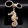 Fashion Hippocampus Sea Horse Seahorse Key Chain for Women Men Key Ring Bag Ornaments Car Bag Accessories Jewerly Gift K9226S04