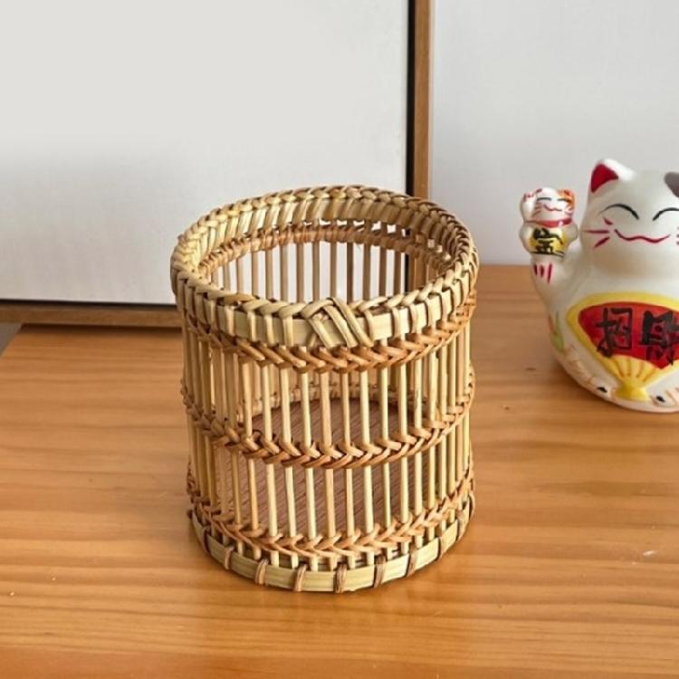 Multipurpose Plant Storage Vases Sturdy Rattan Handwoven Basket Accessories Portable for Farmhouses Styles Decoration