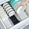 Kitchen Plate Organizer Adjustable Dish Storage Rack Plastic Pot Lid Holders Dishes Draining Storage Holder Kitchen Accessories