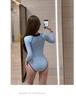 Women's Long Sleeve One-Piece Wetsuit: Sun Protection, Quick-Drying, Slimming for Surfing, Rafting, Snorkeling