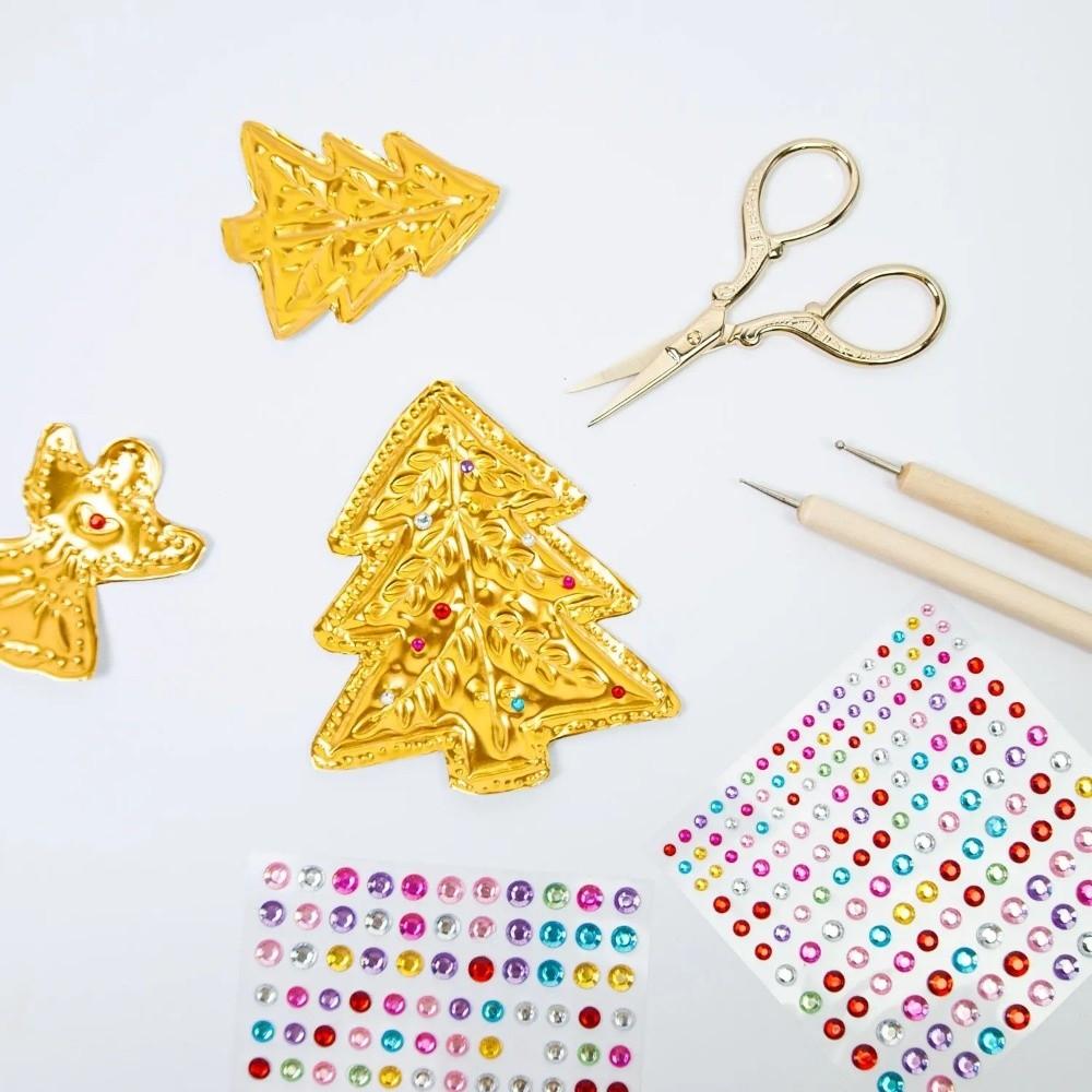 70mm Thick Craft Sewing Tool Set Gold Foil Tin Foil Paper Christmas Ornament making kit Engraving DIY Foil Paper Craft Kit