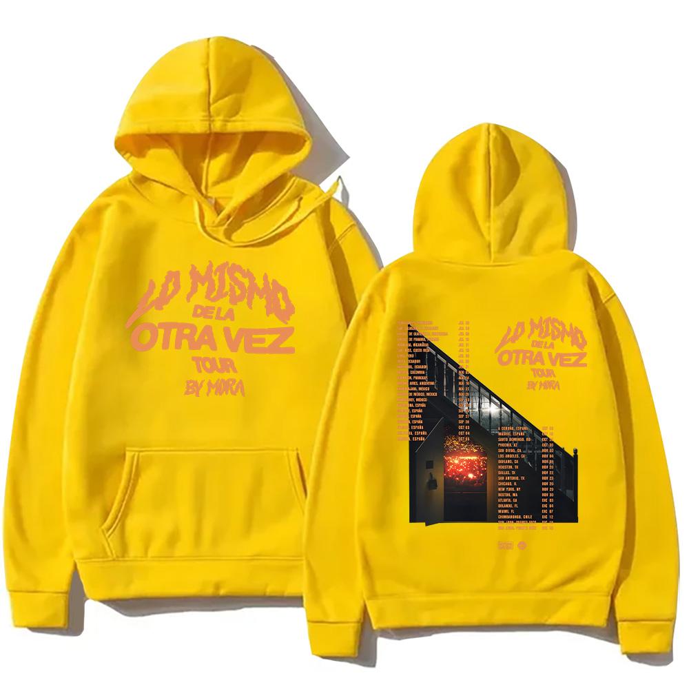 Mora Trends 2025 Hoodie Mora Lo Mismo Dela Otra Vez Tour Sweatshirt Unisex Creative Aesthetic Pullover Fall Casual Loose Clothes
