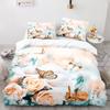 Butterfly Duvet Cover Set 3D Galaxy Purple Butterfly Floral Printed Bedding Set Fantasy Theme King Size Comforter Cover For Girl