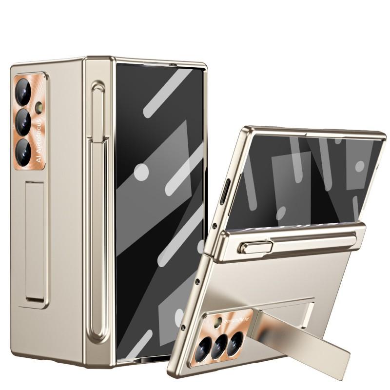 Galaxy Z Fold8 Case With Dual Hinge Support Pen Slot Electroplated Transparent Full Coverage Protective Cover