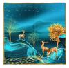 71 * 71 Square Scarf Simulation Silk Year Spring and Autumn Fashion Temperament Printed Silk Scarf Korean Version Women's Versatile Scarf