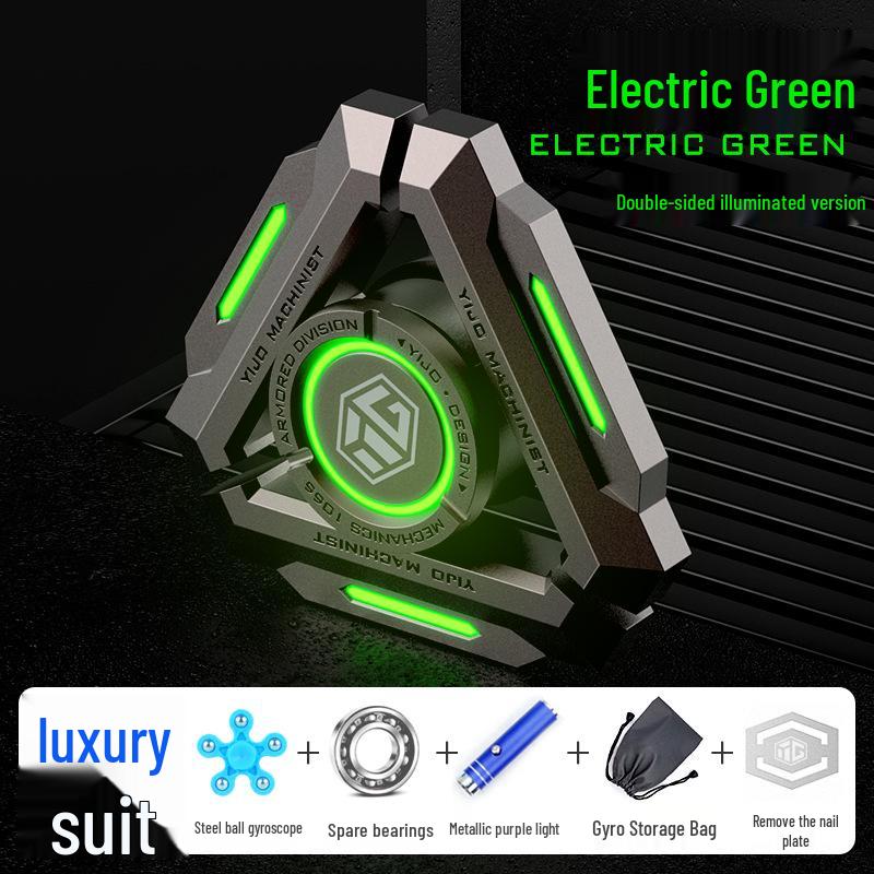 Limited Edition Luminous Finger Spinner with Broken Blade Design