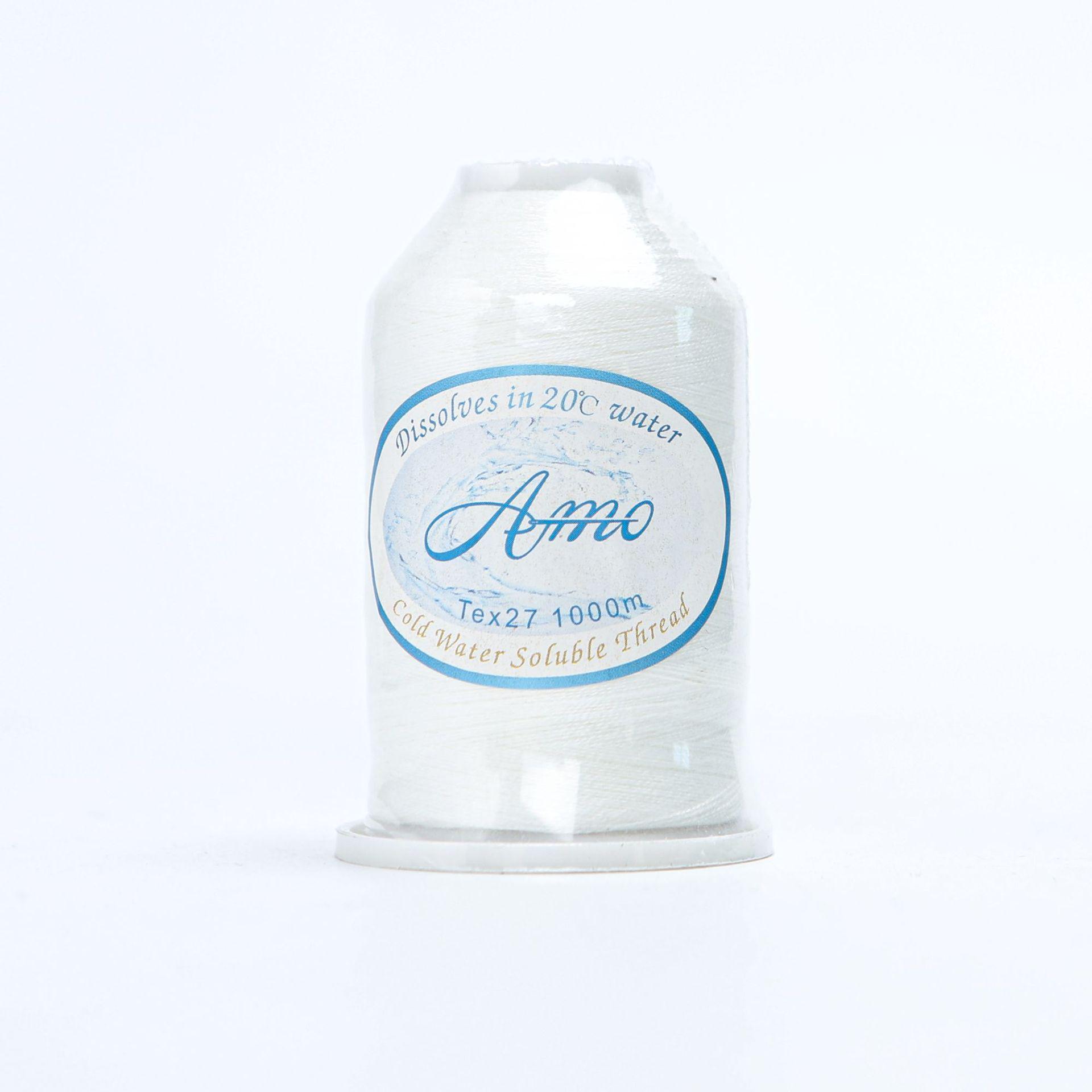Pure White Water-Soluble Thread 40S/2, 20°C, 1000M