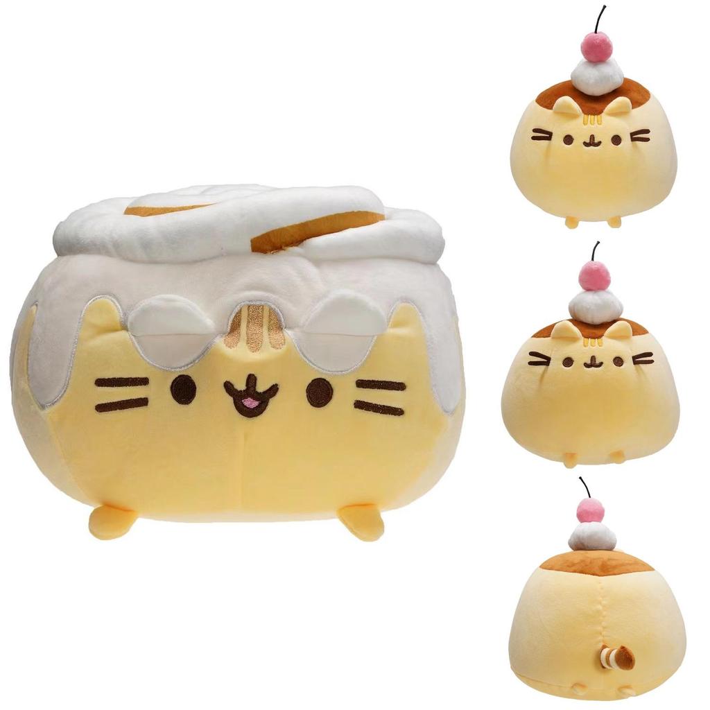 Adorabile Cuscino Peluche con Pelo Corto Imbottitura in Cotone PP Serie Gatto Pusheen