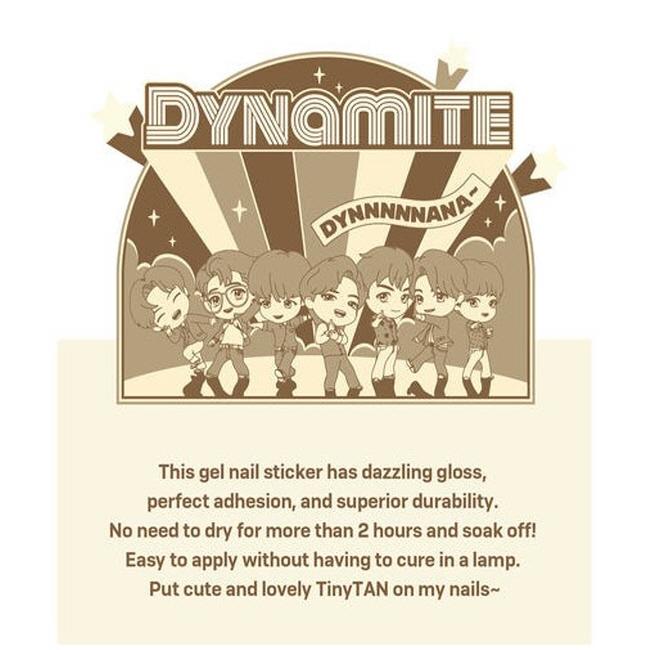 BTS Goods TinyTAN Dynamite Nail Stickers