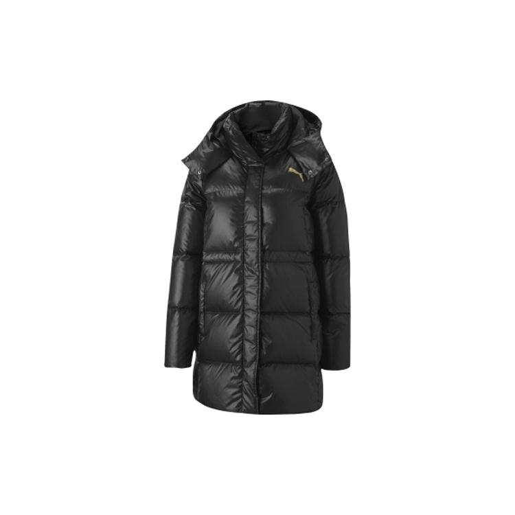 (WMNS) PUMA Cocoon Down Coat Black Gold Women s 585409-01 S