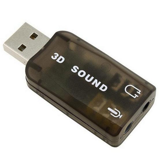 

External Sound Card Portable Driver Free 3.5mm Input 5.1 Channel Audio Converter for Desktop чорний