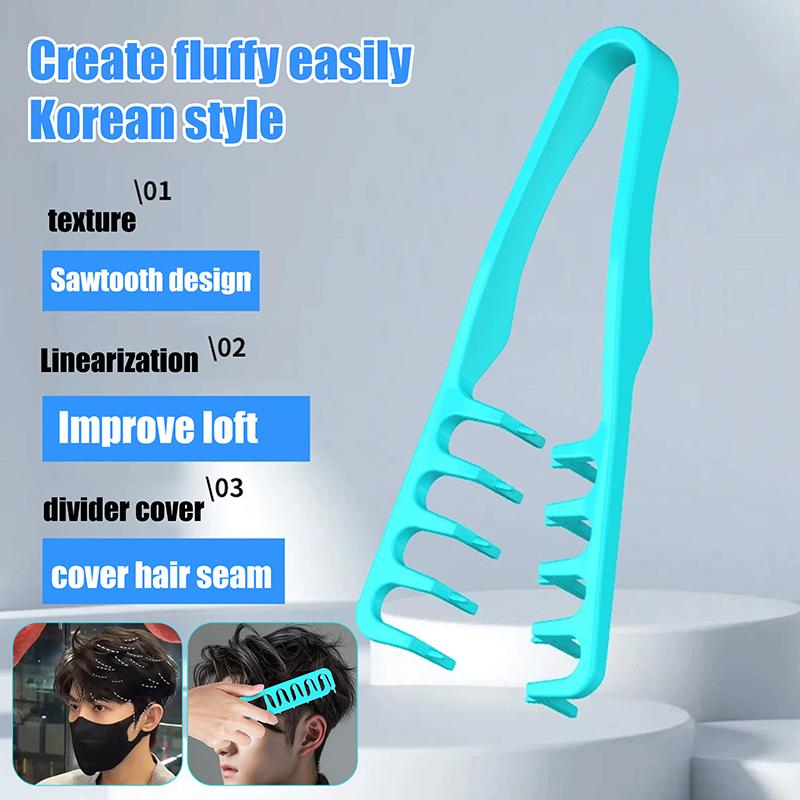 Volumizing Wide-Tooth Hair Styling Comb Curling Tools Fluffy Texture For Men Ideal For All Hair Types Hairstyling Tools