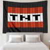 Blocky pixel game Tapestry for Bedroom Aesthetic Classroom Tapestries Wall Hanging for Living Room Dorm Office,Ideal Creative Gift