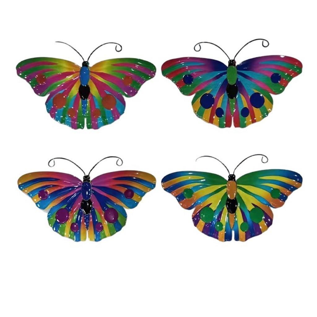 Metal Butterfly Wall Decoration, Colorful Butterfly Wall Decoration Hanging In The Courtyard, Outdoor Decorations For Gifting To Friends And Family