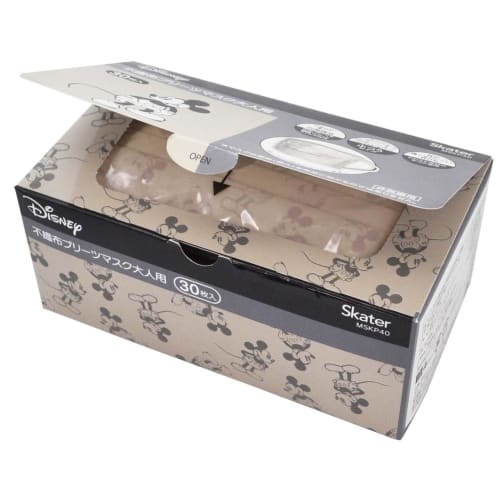 Skater Non-woven Mask Regular Size 4 Layer Structure Increased Box Disney Mickey Mouse 30 Pieces MSKP40-A