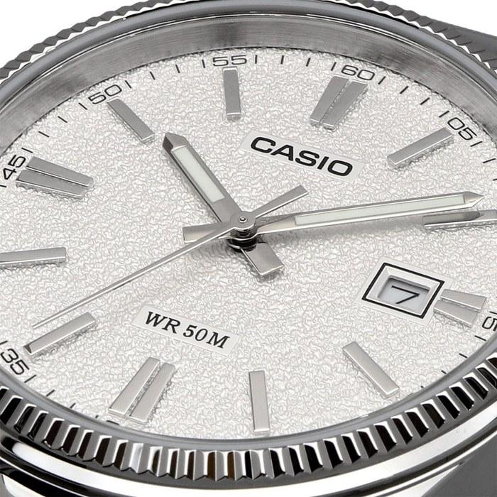 Casio MTP-1302DA-7AV Men's Analog Quartz Watch, Silver Metal Band