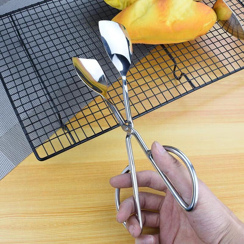 Thickened Stainless Steel Buffet Food Tongs, Set of 3
