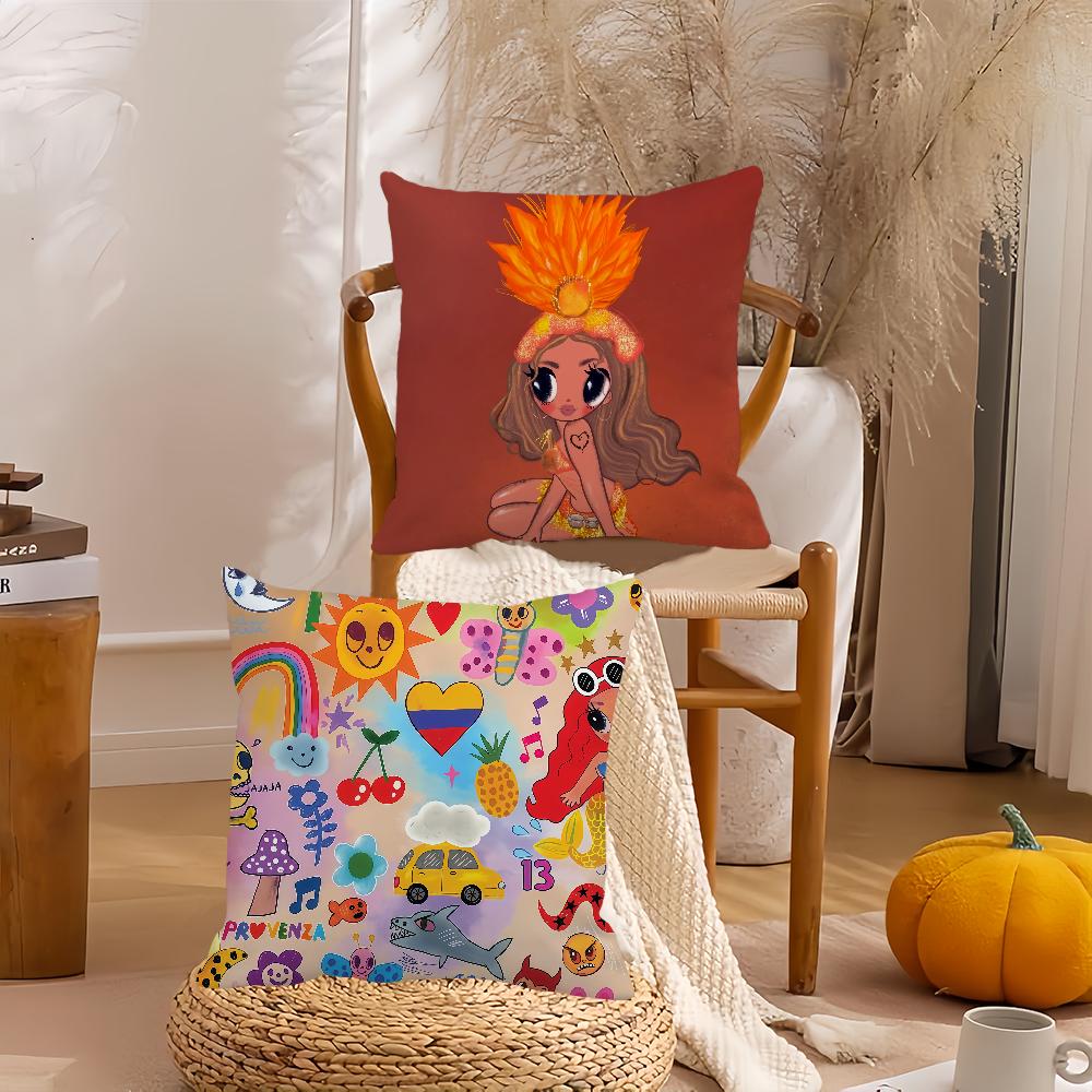 Singer K-Karol G Funny Pillow Case Suitable For Bedrooms Living Rooms Cars Home Decoration