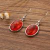 Women'S Silver Plated Amber Party Necklace Earrings Jewelry Sets Gift