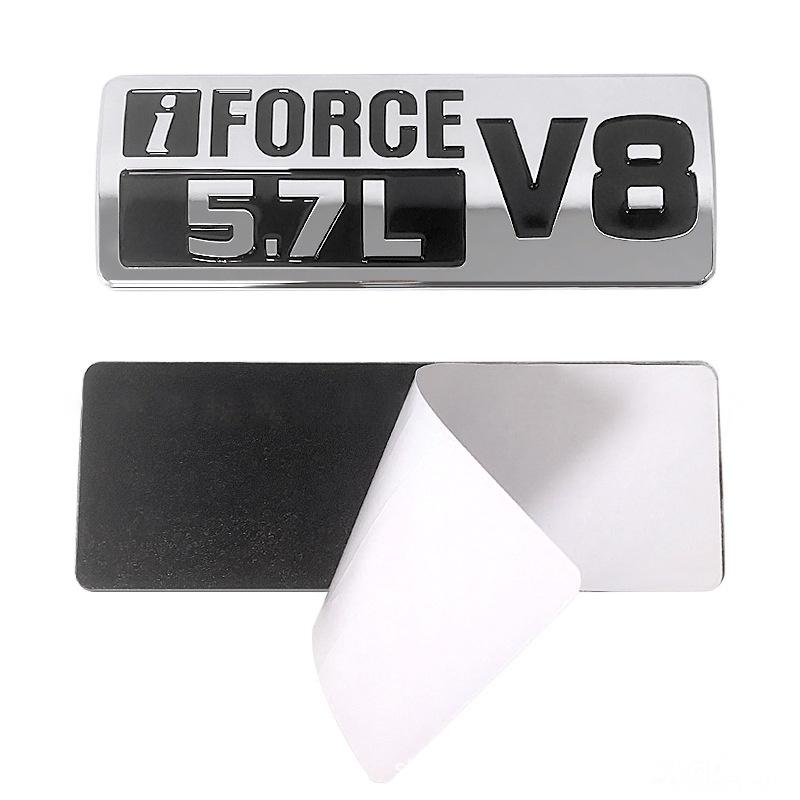 High quality ABS material scientifically suitable for TUNDRA car logo TUNDRA IFORCE 5.7L V8 car sticker TRD pickup truck
