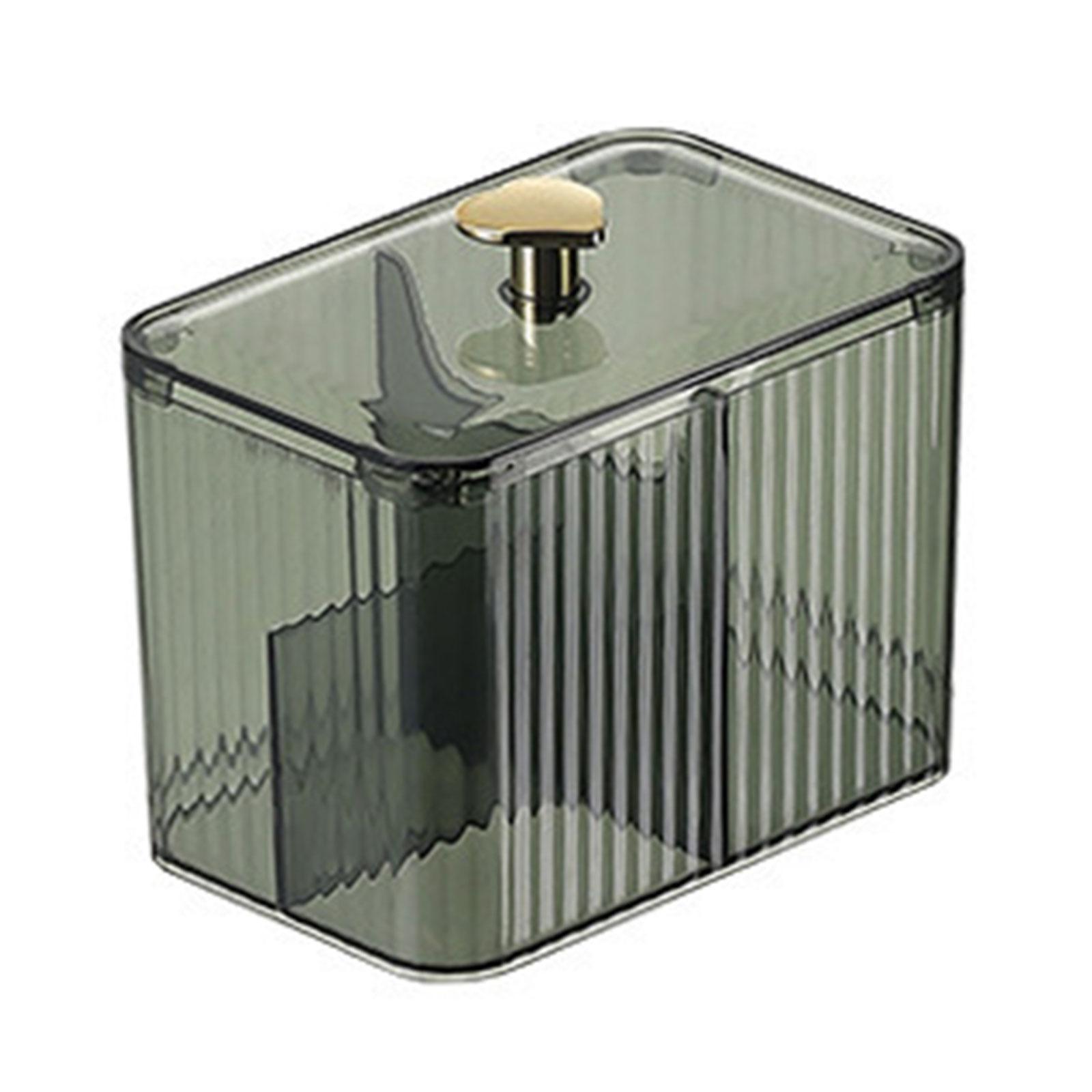 Transparent Storage Container with Multiple Sections and Sealed Lid Plastic Compartmented Cosmetics Organiser 2
