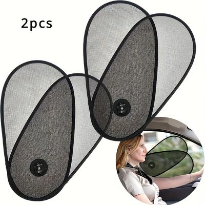 Adjustable Car Side Window Sunshade, Foldable Sun Shade, Heat Insulation, Blocks UV Rays