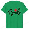 Team Bride Squad T-shirt Bridal Wedding Tops Bachelorette Farewell Party Tees Women EVJF Blouses Bridesmaid Aesthetic Clothing