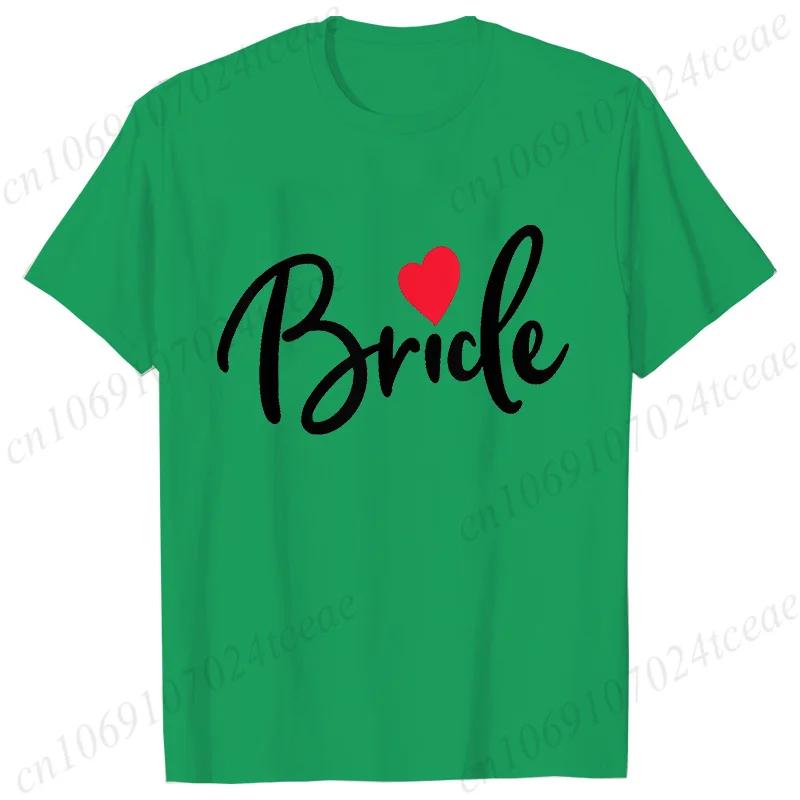 Team Bride Squad T-shirt Bridal Wedding Tops Bachelorette Farewell Party Tees Women EVJF Blouses Bridesmaid Aesthetic Clothing
