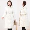 Giacca da Donna Autunno Inverno Colore Solido con Cappuccio Slim Spessa Larga Antivento Lunghezza Media Giacca da Donna