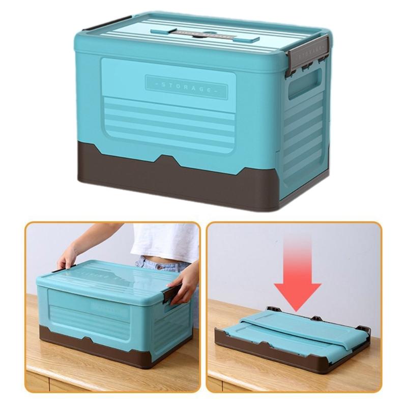 Foldable Storage Bin Plastic Organizer Box for Clothes and Books Convenient Toy Container Dorm Organization Tool