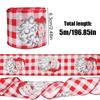 6.3cm Reusable Jute-Style Christmas Craft Ribbon Polyester Webbing