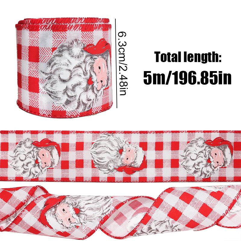 6.3cm Reusable Jute-Style Christmas Craft Ribbon Polyester Webbing