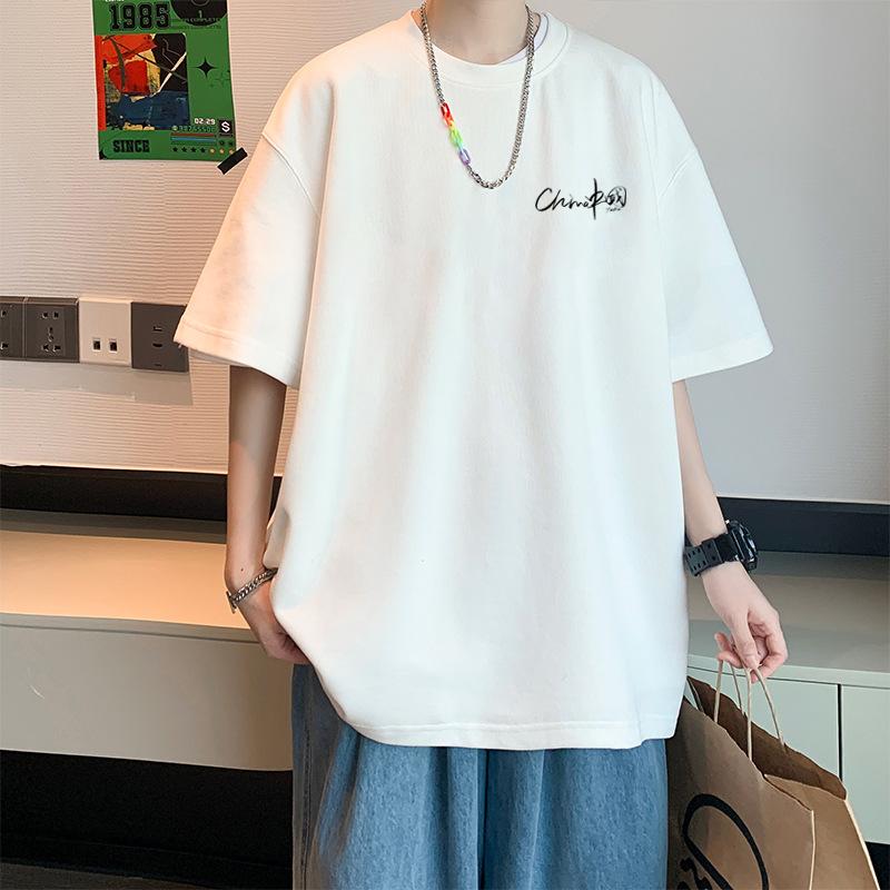 Men Short Sleeve Print Cotton T Shirt Summer Tops
