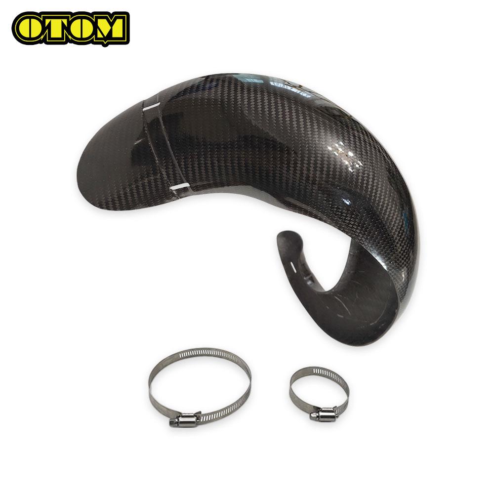 Motorcycle For HENGJIAN Carbon Fiber Exhaust Guard Engine Protector Cover 2 Stroke 250cc S7 MT250 Off-road Accessories Dirt Bike China Mainland