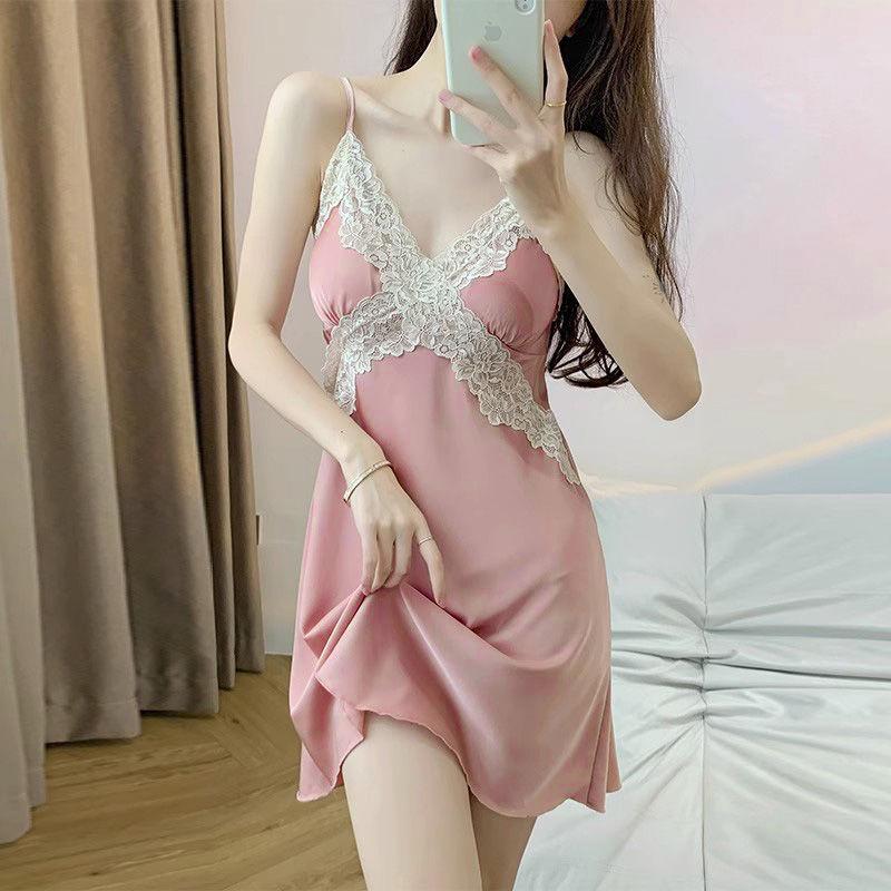 Sommer Eis Seide Spitze Camisole und Shorts Set für Damen