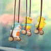 Cartoon Cute Animated Car Accessories Swinging Duck Pendant Car Rearview Mirror Ornaments Birthday Gift Couple Accessories Car