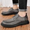 Leather shoes men's autumn new soft-soled formal wear leather men's shoes fashion versatile lace-up brock shoes