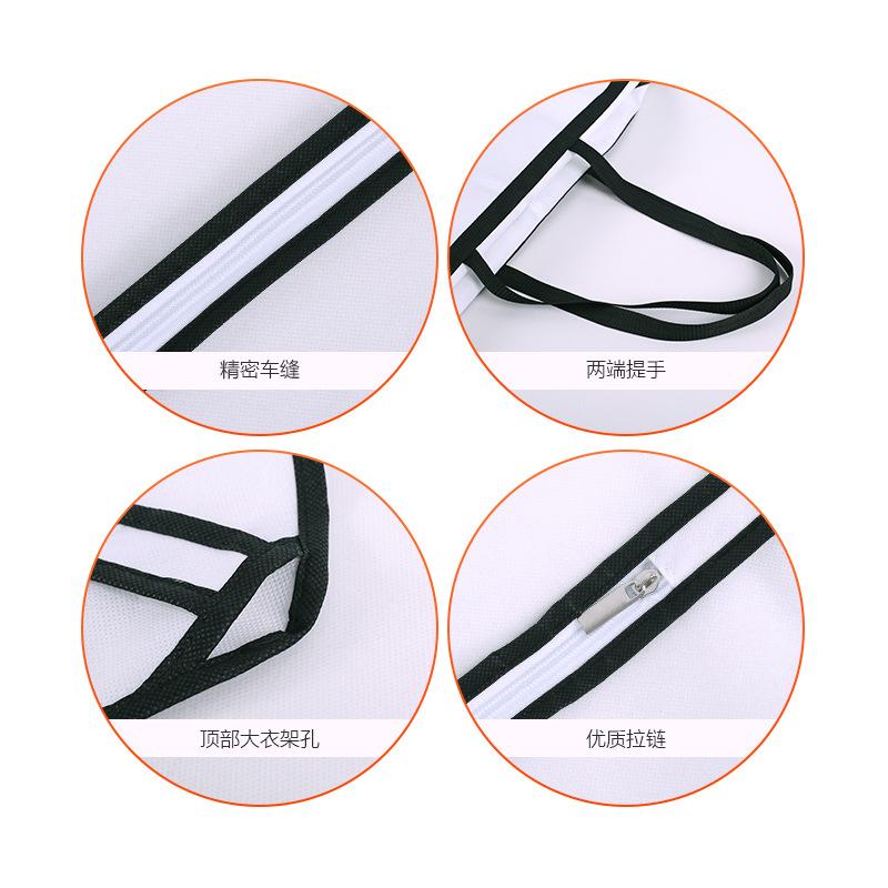 180cm Wedding Dress Garment Bag Cover for Gowns Women Storage Protector Cover with Zipped Pocket Garment Bag for Home Storage