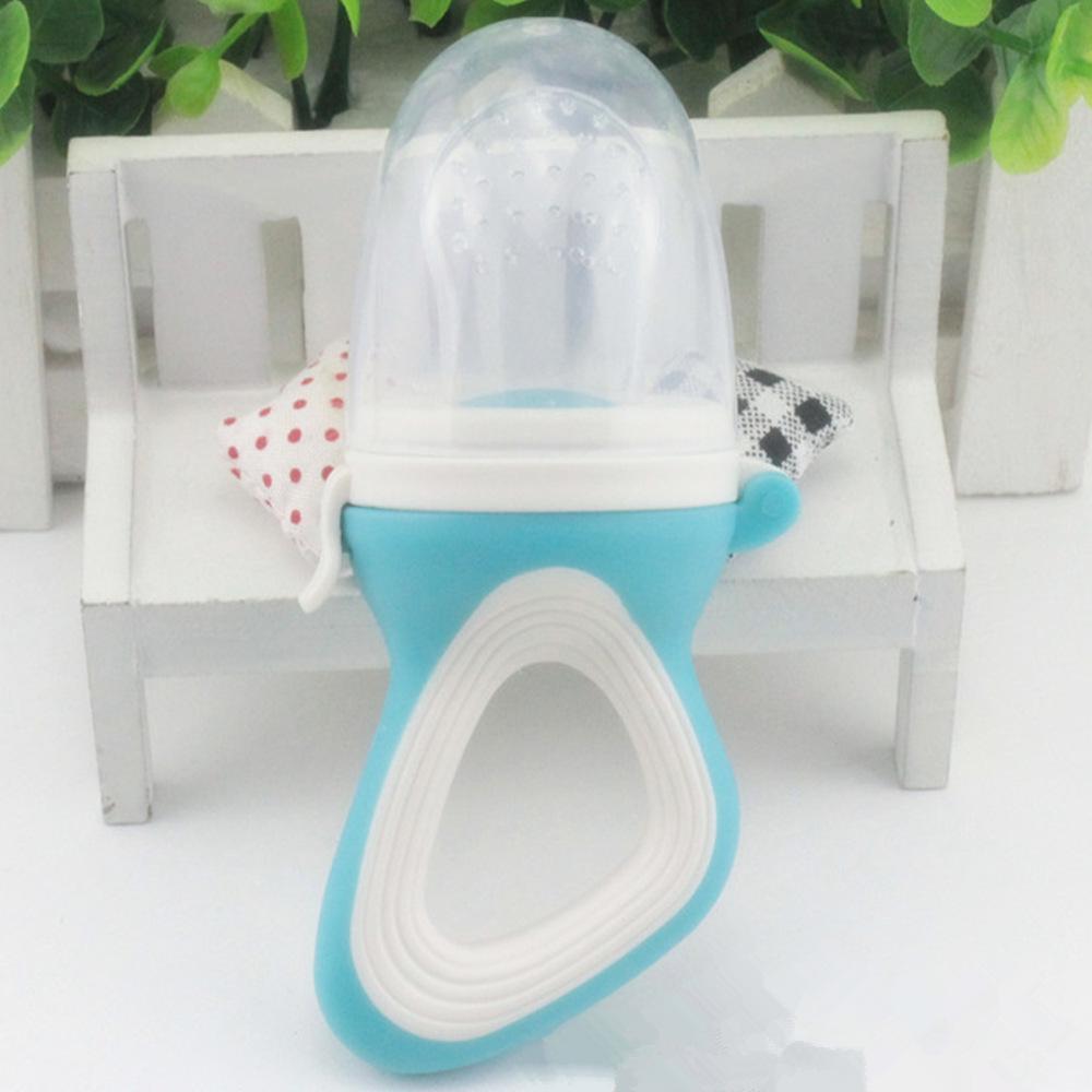 Baby Fruit & Veggie Teething Feeder - Pushable Teether Bag for Easy Self-Feeding
