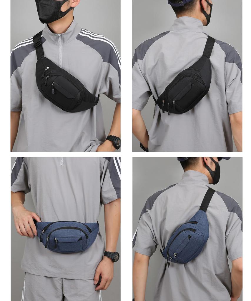 Kashichi Waist Waist Bag for and Small Lightweight Canvas Everyday Smartphone Adjustable Outdoor Crossbody Pouch, Walking, Travel, Items, Material,