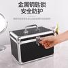 Cosmetic Case Handheld Portable Household Travel with Mirror Large Capacity Manicure Embroidery Makeup Cosmetic Case