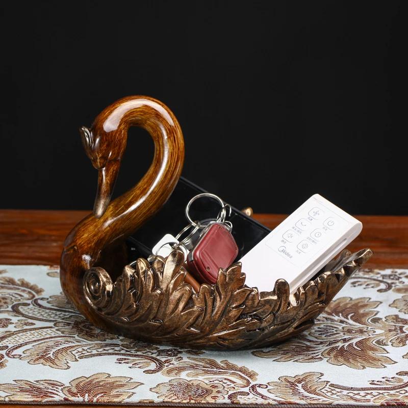 Klassieke Gesneden Fruitschaal Elegante Woonkamer Decoratie Creatief Thee Tafel Ornament Retro Gedroogd Fruit Schaal Bord Decoratieve Dienblad