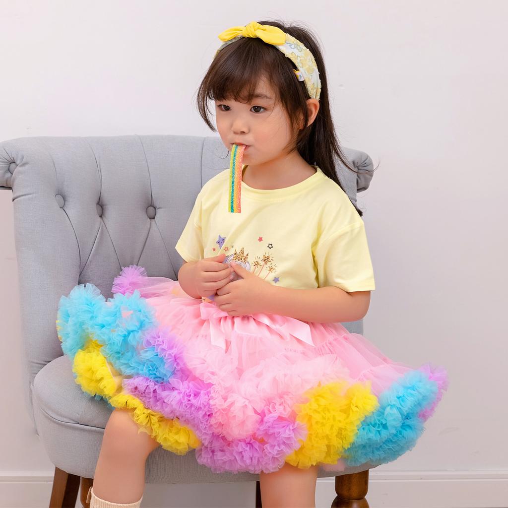 Girls Tulle Skirt Baby Children Tutu Pettiskirt Skirt Kids Fluffy Ballet Skirt Party Princess Girl Clothes
