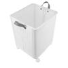 Foldable Laundry Basket with 4 Wheels Space Saving Portable Storage Hamper for Clothing Toys Home Sundries