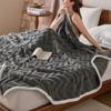 Spring Autumn Warmth Flannel Blanket Soft Comfortable Bed Blankets High Quality Keep Warm Multi-functional Sofa Blanket Shawl