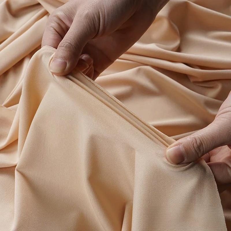 100x160cm Mléčné hedvábí Látka Elastická Pletená Podšívka Oblečení na jógu Měkká Velkoobchodní Látka Oděv pro DIY Šití Spandexový Materiál