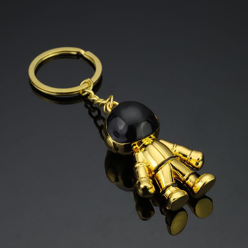 

Креативное моделирование 3D астронавт космический робот металлическая пряжка для ключей автомобильная реклама брелок-подвеска золотой